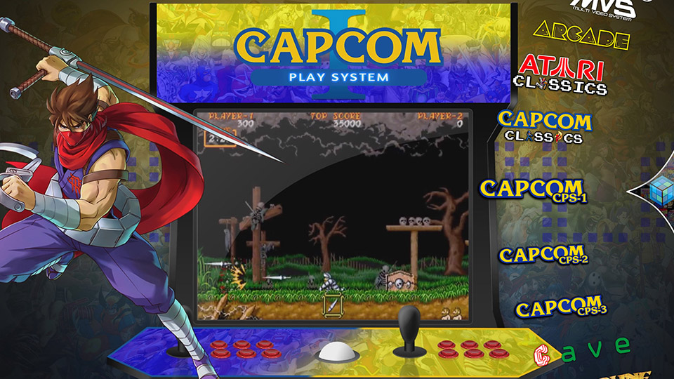 Captura de pantalla de LaunchBox Big Box - Capcom Play System (CPS-1) - Tema Unified Redux